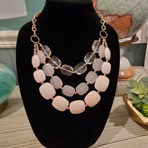 Light Pink Tri-level Necklace